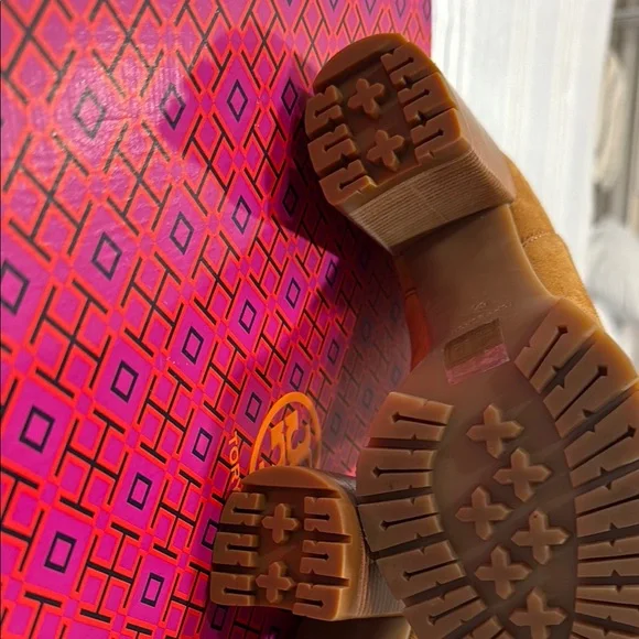 Tory Burch Tan Suede Heeled Boots - Picture 3 of 11